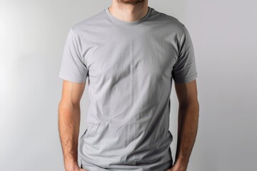 Man s t shirt template on white background