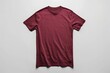 © Ruslan - Maroon t shirt mockup on white background