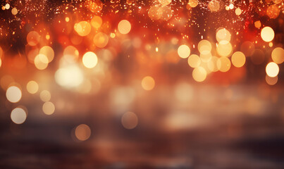 generated illustration of bokeh lights effect on dark background