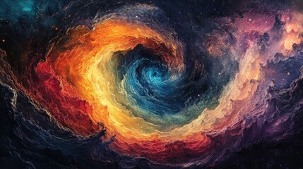 Poster - Abstract Cosmic Swirl