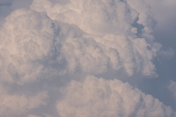 Cloud formation in the sky like cotton candy