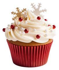 Wall Mural - PNG Christmas cupcake christmas dessert icing.