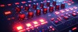 © CgDesign4U - Close Up of Synth Keyboard With Red Lights