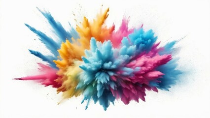 Canvas Print - A vibrant explosion of color against a white background.