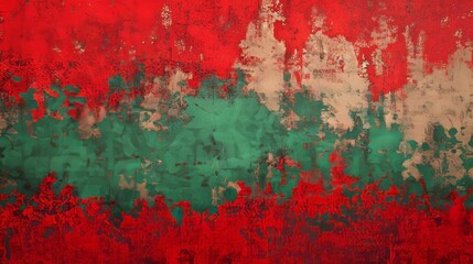 background with vintage red and green grunge. rough old grungy surface, textured material backdrop, 