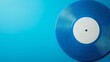 © Aram - vinyl record with blue label on white background