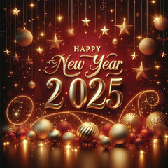 Wall Mural - Happy new year 2025