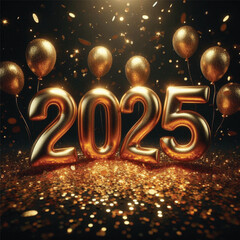 Wall Mural - Happy new year 2025