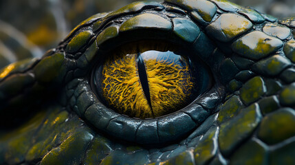 Wall Mural - snake eye pupil, reptile head animal close up, shed  skin, venomous poisonous, black white brown, anaconda iris, wild poison predator, jungle wildlife background	 wallpaper