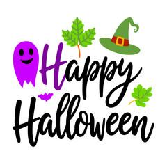 Poster - Happy Halloween typography sublimation t shirt design and clipart