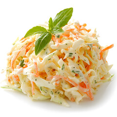 Wall Mural - Coleslaw isolated on white background