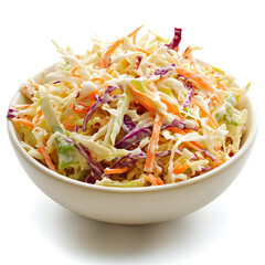 Wall Mural - Coleslaw isolated on white background