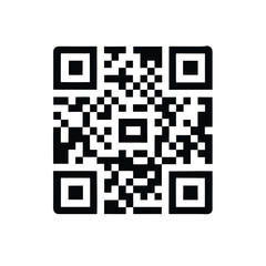 qr code vector illustration silhouette, isolated white background,