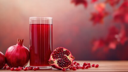 Sticker - Pomegranate Juice and Fruit