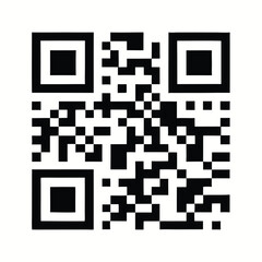 qr code vector illustration silhouette, isolated white background,