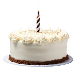 Sticker - PNG Candle birthday cake on the white background