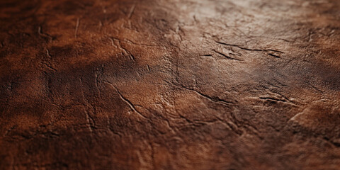 a brown textured surface with a rich, leather-like texture, featuring natural creases and slight imp