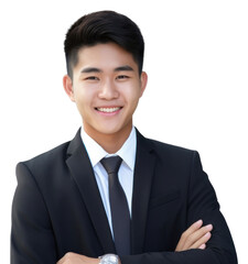 Wall Mural - PNG Thai teenager smiling on the white background