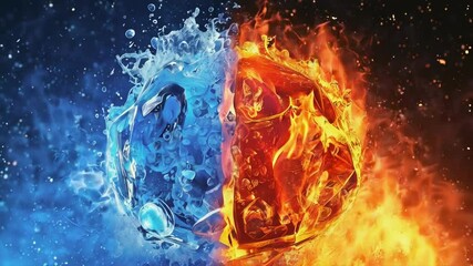 Canvas Print - Fire and Ice Animation