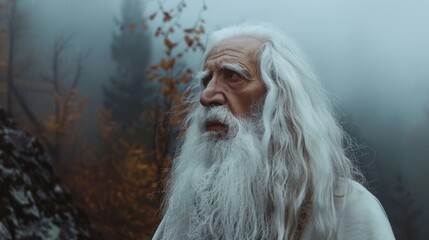 old wizard in the fog.