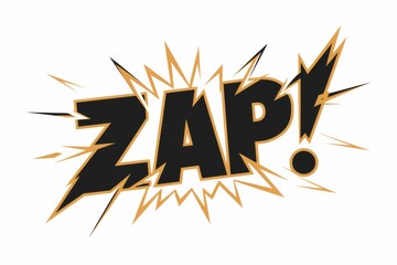 Comic Style Zap Text with Explosive Effect