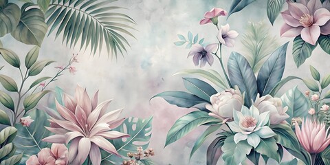 Poster - spring flowers background