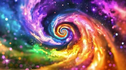 Wall Mural - colorful spiral galaxy