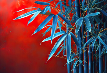 Wall Mural - background image with dark red, dark blue tree leaves, plant background,