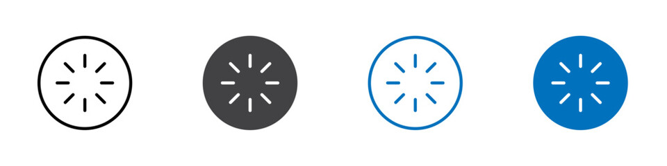 Loading icon flat editable icon mark set.
