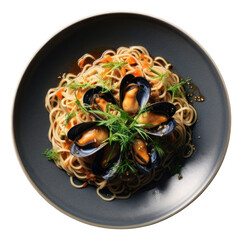 Sticker - PNG Spaghetti pasta plate food.