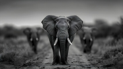 Poster - Group Elephant 