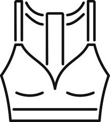 Poster - This icon of a sports bra is perfect for representing fitness, athletics, and activewear