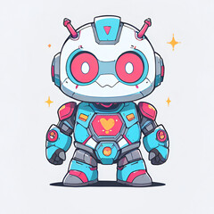 Poster - Cute Robot Illustration