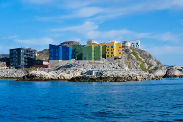 Coastal skyline of Nuuk Greenland