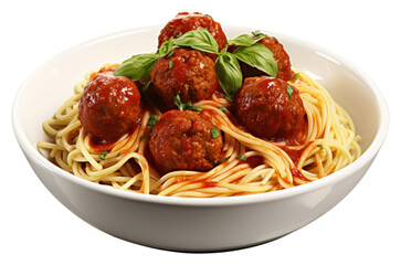 Canvas Print - PNG Spaghetti meatball pasta food.