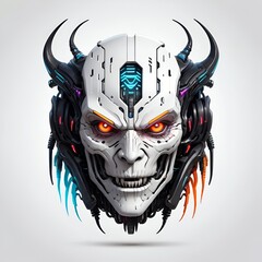 Wall Mural - Cybernetic Demon Head