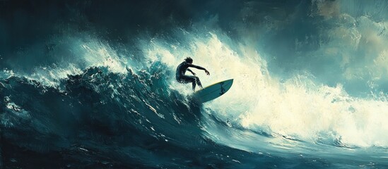 Poster - Surfing a Majestic Wave