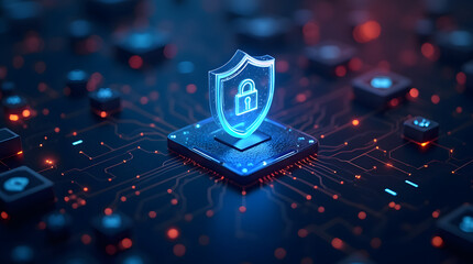 Cyber ​​security and data protection, internet network security, protect business and financial transaction data from cyber attack, user private data security encryption.