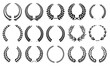 © Anjas - Laurel wreaths set. Laurel wreaths collection. Laurel wreaths vector set