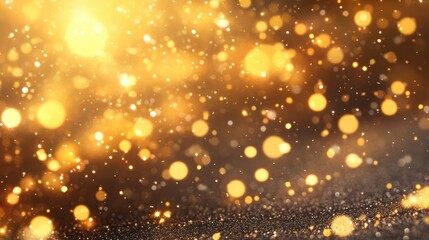 Wall Mural - golden christmas particles and sprinkles for a holiday celebration like christmas or new year. shiny
