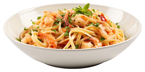 Sticker - PNG Seafood spaghetti linguine noodle transparent background