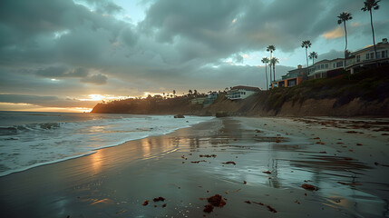 White sand and rocks at Laguna Beach Beach.