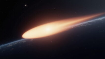 Wall Mural - Comet passing by star