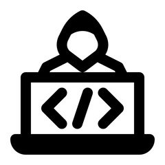 programmer, hacker, coder, software developer, information technology outline icon