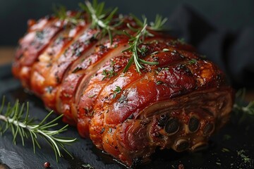 Wall Mural - Roasted Pork with Rosemary