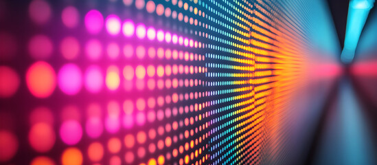 Wall Mural - a colorful display of dots that are arranged in a line