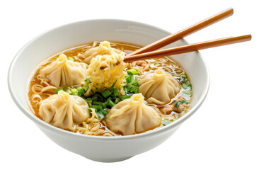 Wall Mural - PNG Soup chopsticks noodle wonton.