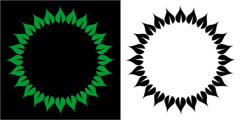 Poster - vector a leaf circle