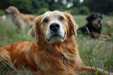 Wall Mural - Golden Retriever Close Up