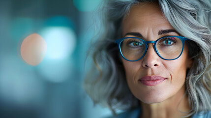 Poster - Happy Busy Mature Business Woman Entrepreneur